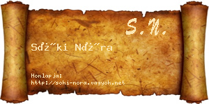Sóki Nóra névjegykártya